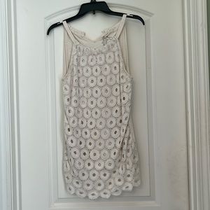 Medium Chico’s Cotton lined snd Cotton lace tank.